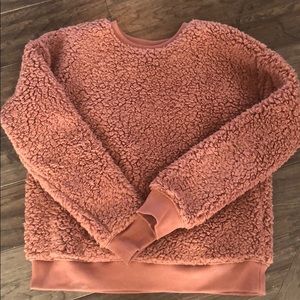 Sherpa crewneck sweater